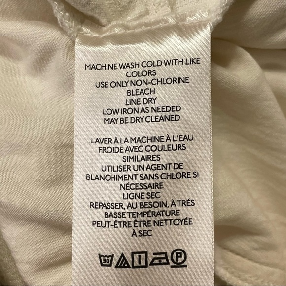 ANTHROPOLOGIE NWOT Relaxed Utility Pants in Ivory - Picture 9 of 11